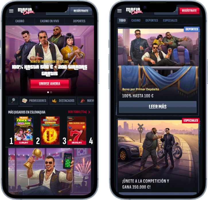 Mafia Casino en el Móvil